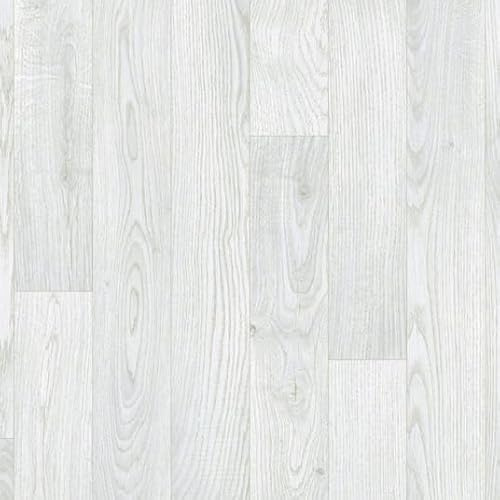 Sol Vinyle Imitation parquet Blanc veinage Gris - Rouleau de 2m x 2m