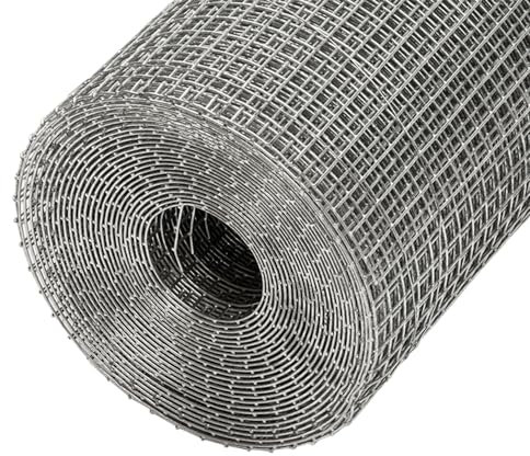 Alphapet® Super Strong 16 Gauge 10m Welded 1/2 x 1/2 (12.5mm x 12.5mm) Galvanised Chicken Wire Mesh Roll - 3 Sizes (60cm Width)