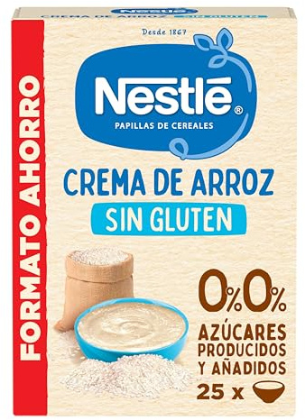 Nestlé 0% 0% Crema De Arroz Y Sin Gluten, A Partir De Los 6 Meses, 450 G