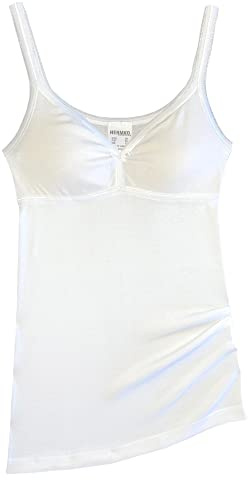 HERMKO 175803840 BH-skjorta för kvinnor, undertröja med smala remmar, Vit, 36-38