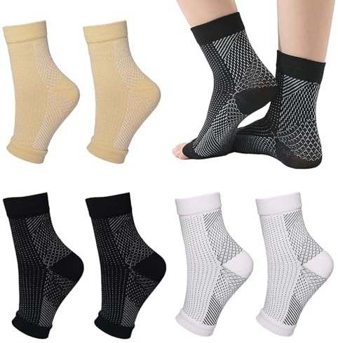 ZYEKIU 3 Paia Calze Compressione Graduata Donna Calze Compressione Graduata Uomo Compression Socks per Fasciite plantare Sostituiscono stecca Fasciite plantare Strapping Combinano con Suola Piatta