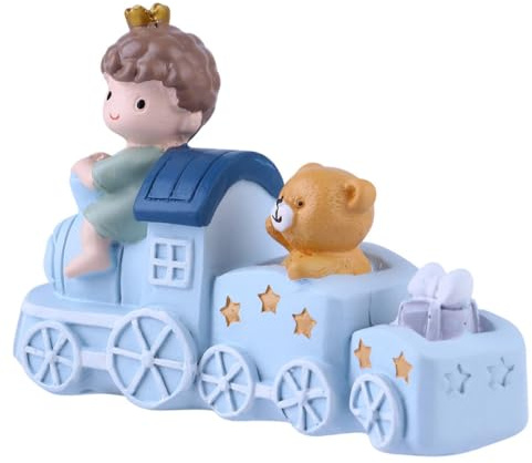 WEKAMOS Adorno Decorativo de Tren para Pastel Niños, Tamaño Pequeño, Color Rosa, Figura de Juguete Tren para Decoración de Tartas Cumpleaños y Escritorio, Adorno para Fiestas Infantiles