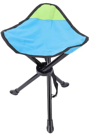 Asixxsix Paquete de 2 Taburetes Plegables para Acampar, Silla Trípode Liviana y Compacta Portátil con Bolsa de Transporte Taburete Plegable para Trípode Silla de 3 Patas para Acampar (2 Piezas Verde)