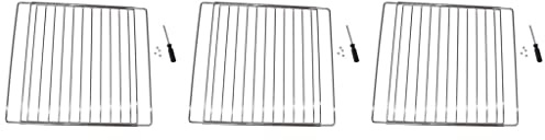 Ufixt Universal Extendable Oven Shelves | Adjustable Grill Rack Grid | 3 Pack 350mm-560mm Width x 320mm Depth | compatible with Cannon