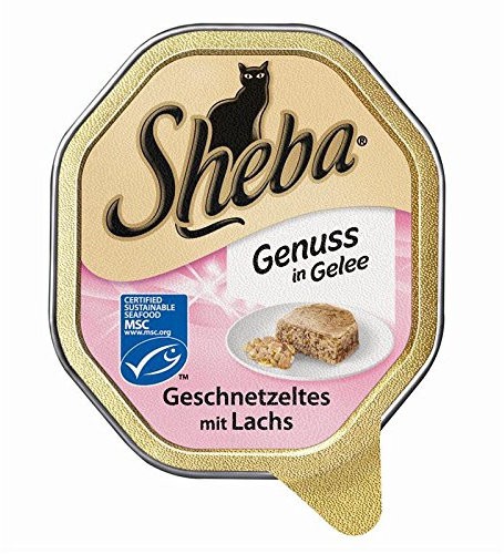 Sheba Gelee Geschnetzeltes m Lachs 22 x 85g Katzenfutter
