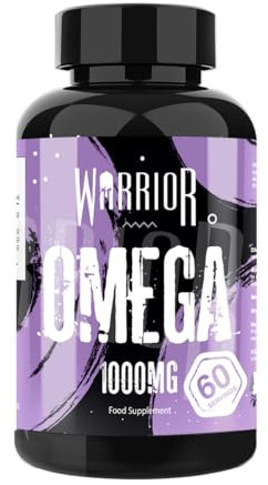 Warrior Omega Fish Oils 1000mg - 60 Softgel Capsules - Omega 3 Essential Fatty Acids Supplement - May Help Maintain: Healthy Skin, Hair, Teeth, Gums, Bones, Joints, and Immune System