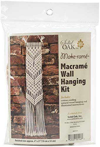 SOLID OAK Small Macrame KIT Chevrons, One Size