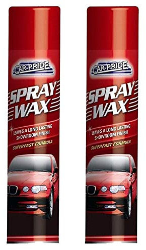 Car Pride 2 x Spray Wax Polish - Excellent Quality - Leaves Long Lasting Showroom Shine Finish