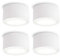 SSC-LUXon 4er Set CELI-X Aufbau Deckenleuchte Spot große Leuchtfläche - LED GX53 mit 5W neutralweiß 230V - Aufbauspot weiss