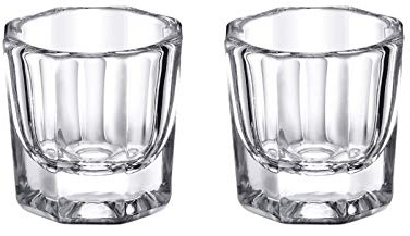 FRCOLOR Dappen Plat Tasses pour Nail Art Acrylique Liquide Ongles Monomère Liquide Contenant De Bol Acrylique Poudre Titulaire Pot 2 Pièces
