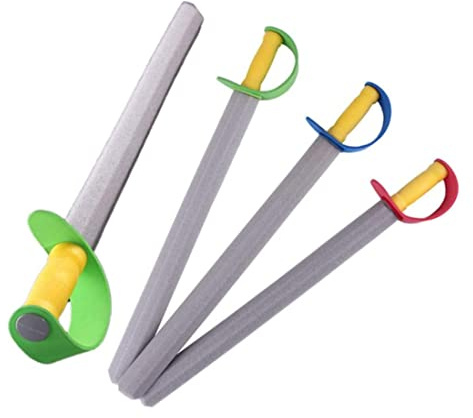 Gcroet Eva Foam Sword 4Pcsfoam Sword, Toy Sword, Foam Swords For Kids, Pirate Sword Toy Safety Soft Weapon Kindergarten Performance Props Foam Sword Children'S Fencing Toys