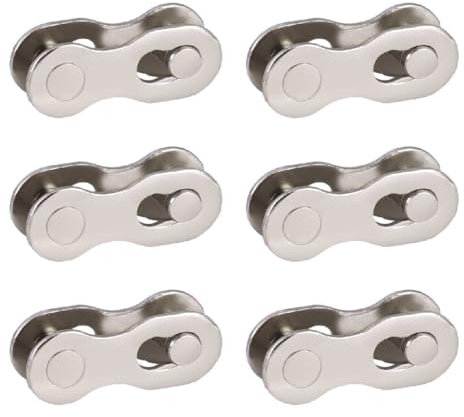 6 Piezas Cadena de Bicicleta, Eslabón de Cadena de Bicicleta, Eslabones Perdidos de Bicicleta, Cadena de Liberación Rápida Conector, Conector de Eslabón de Cadena, Para 6-7-8 Cadena de Velocidad