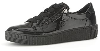 Gabor Damen Low-Top Sneaker, Frauen Halbschuhe,Best Fitting,Laufschuhe,schnürschuhe,schnürer,Plateausohle,schwarz (schwarz),38 EU / 5 UK