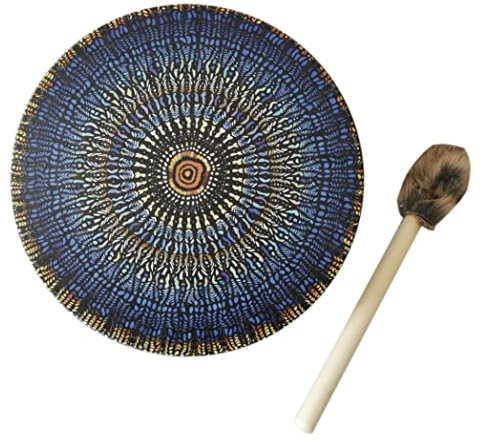 Shaman Drum Regentrommel für Garten Handpan Drum Percussion Rahmen Tief Bass Therapie Werkzeug Soundtherapie Instrument Schamanentrommel