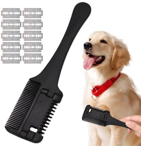 Peigne de toilettage pour animaux de compagnie, peigne rasoir pour chiens et chats - Peigne de toilettage pour chien résistant à l'usure,Peigne pour chien longue durée pour chat, chiot, chien