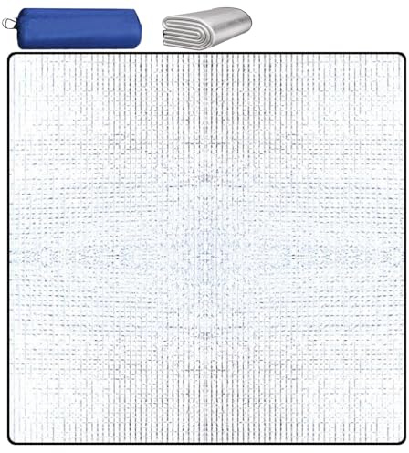 Jiavlyx 200 * 200cm Tapis De Sol Isolant en Aluminium, Tapis De Camping, Tapis Isolant CampingTapis Isolant Thermique Aluminium Étanche, pour Camping Randonnée Pique-Nique