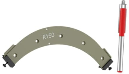 Fenteer Radio de del enrutador Plantilla de radio Cerrar ronda Herramienta de trabajo de madera para carpintería, 150 Riales