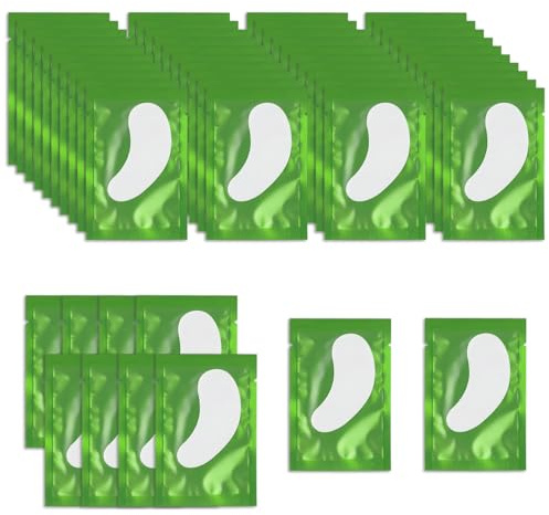 Eye Gel Pads,pestañas Lash Extension Pads,Parches Para Pestañas Eye Gel Pad,para Lifting Pestañas de Salon y Individual (Verde-50Pairs)