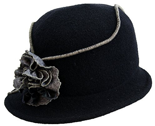 Mayser Damenhut Wollfilz Glockenhut Lynda schwarz Gr. M