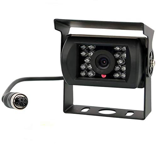 Backup Camera, Reversing Camera, Waterproof Night Vision Wide View Angle Rear View Camera with 4 Pin GX12-4 Connector for RV Camper Truck Trailer Bus Van
