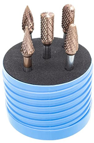 TJR® Hartmetall-Frässtifte mit Beschichtung ULTRA Co, 10 mm (metrisch) Durchmesser mit 6 mm metrischem Schaft, (speziell mit Chipbreaker) (Set)