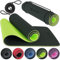 TOSANEO Fitnessmatte mit Tragegurt Yogamatte Grün 183cm x 61cm x 6mm TPE Gymnastikmatte Rutschfest Sportmatte mit Tragetasche Trainingsmatte für Fitness Workout Gymnastik