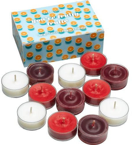 PartyLite 12er Set Teelichter Probierkerzen Aromatherapie You're Fruity Duftkerzen Geschenkset bis zu 4 bis 6 Stunden Brenndauer