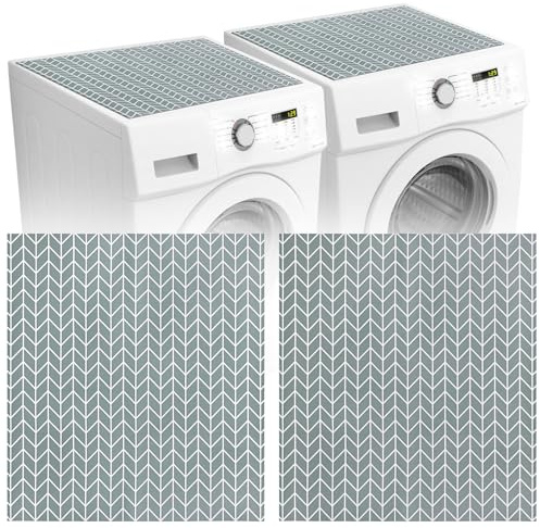 Actvty Washer and Dryer Covers for the Top, 2 Pieces 25.6'' x 23.6'' Washer Dryer Top Protector Mat, Diatomite Rubber Washing Machine Top Covers Non-Slip Scratch Protection Dust-Proof