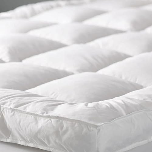 Mattress Topper 4 inch Deep Thick Quilted Super Soft Fluffy and Comfy All Bed Sizes (Double)