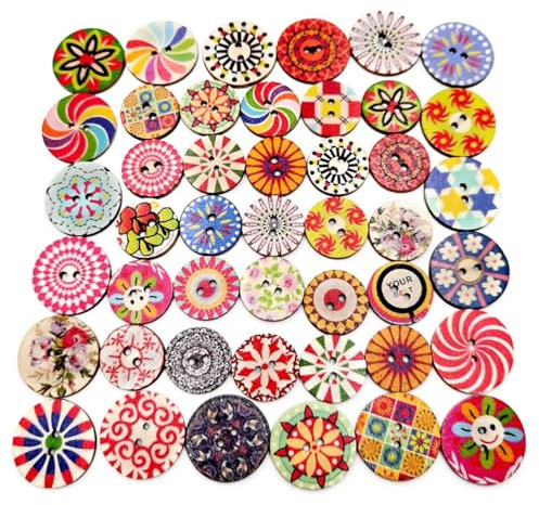 100 Uds Botones De Costura, Botones Elegantes, Botones De Madera Para Ropa, Botones Redondos Vintage