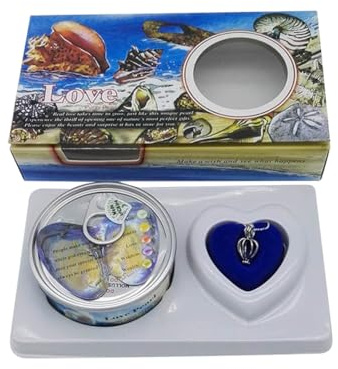 Kit Collana Perla dei Desideri per Bambini e Adulti, Collana Perla dei Desideri Fai-da-Te, Kit Collana Perla d'Ostra d'Acqua Dolce, Collana con Medaglione a Gabbia a Cuore, Ciondolo Pendente, Necklace