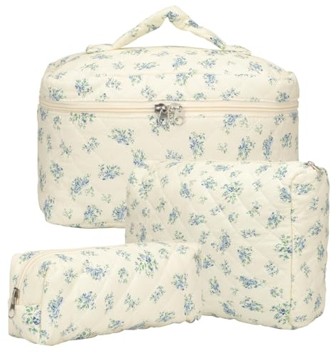 3er Set Kosmetiktasche Kulturtasche Damen, Kulturbeutel Make Up Tasche, Tragbare Schminktasche Makeup Bag Waschtasche Groß Frauen Mädchen für Alltag und Reisen