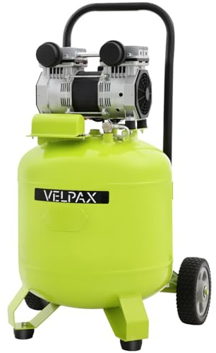 50L Druckluft Kompressor stehend,75 dB Flüster-Kompressor,Ölfreier Motor, 255 L/min Ansaugleistung,max. 8 bar,1500 W Leistung, mit Sicherheitsventil,2xManometer,Druckregler