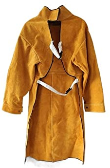 Chaqueta de soldadura la ropa protección del delantal cuero Overal servicio pesado