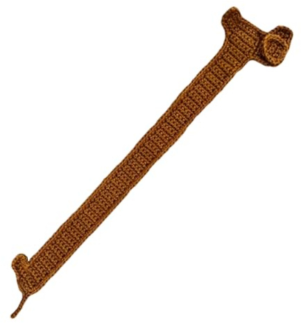 Marque-Page Chien Teckel au Crochet - Cadeau Fait Main pour Amateur de Livres | Idée Cadeau Originale pour Lecteur, Étudiant ou Professeur - Anniversaire, Noël ou Fête des Mères