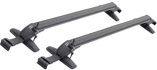 Barras Portaequipajes 1 par de barras portaequipajes universales para techo de coche, de aluminio negro, con cerradura Juego Rieles Techo(C-2 piece 95cm)