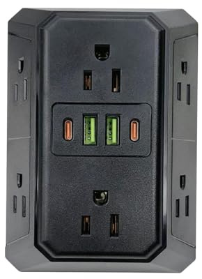 Presa A Muro Con Porte USB Caricatore A 6 Prese