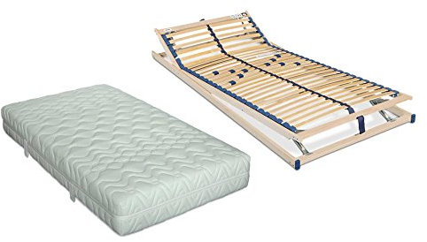 ki-Pure Spar-Set Komfort-Flex-Pur Plus XL in 100 x 200 cm im Härtegrad mittelfest – Plus Lattenrost Malie Olympus 28 KF verstellbar in 100 x 200 cm | sofort lieferbar