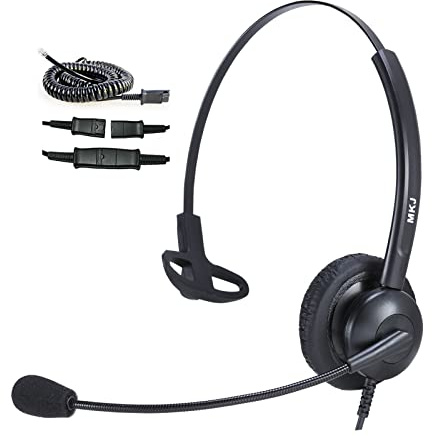 MKJ Cisco Headset Noise Canceling Wired Headphones with Microphone Corded RJ9 Telephone Headset for Cisco Office Phones CP-7821 7940 7942G 7945G 7961G 7962G 7965G 7971G 7975G 8865 9951