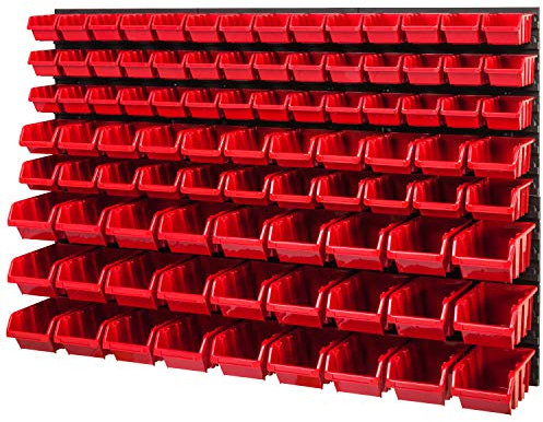 PAFEN Lagersystem 780x1158mm Stapelboxen Wandregal Sichtlagerkästen Schüttenregal Lagersystem 91 Boxen