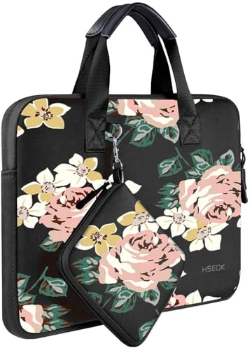 Laptop fodral 13 tum bärbar portfölj kompatibel med 13 MacBook Pro/Air M1, XPS 13 och den mest populära 13 bärbara datorn, vattentät elastisk neopren laptopväska med liten påse