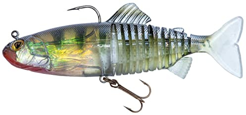 Fox Rage Replicant Jointed Swimbait Wobbler - Couleur : UV Stickleback - Longueur/Poids : 23 cm - 130 g