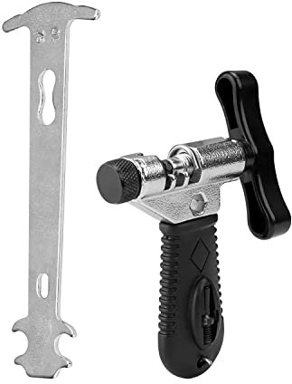 Fahrradkette Werkzeug, KINHARD Fahrradketten Splitterschneider für 5 6 7 8 9 10 Gänge, Werkzeug zum Entfernen und Anbringen von Fahrradketten mit Kettenlehre