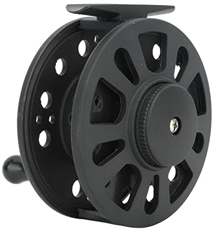 SUNGOOYUE 7/8 Fly Fishing Reel, 1+1BB Precise Machining Plastic Fly Reel for Streams Rivers Lakes - Black