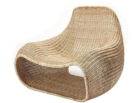 MACIUM Sofas and Couches Outdoor Rattan Sofa Simple Leisure Courtyard Hotel Balcony Creative Rattan Chair Sofa Indoor Leisure Chair for Living Room Corner Bedroom Salon Office (Color : A)
