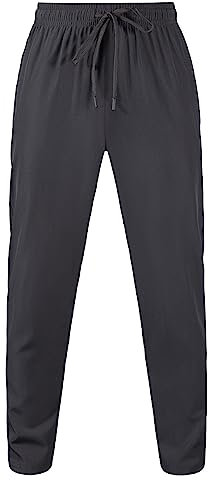 KONG JIMFAN Jogginghose Herren Casual Trainingsanzüge Übergrößen Herren Sweathose and Hose Herren Sporthose Weiß Sporthosen Pants Casual Jogging Sports Elastic Jogger Pants(Dunkelgrau,M)