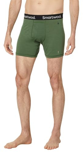 Smartwool Men's Merino Boxer Brief Boxed, Breathable Merino Wool Briefs for Everyday - Fern Green - Large