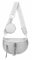 ITALYSHOP24 Damen Tasche Umhängetasche Brusttasche Muster Gürtel Bauchtasche Crossbody Gürteltasche Hüfttasche Crossover Bodybag Schultertasche Handytasche Leder Optik Silber