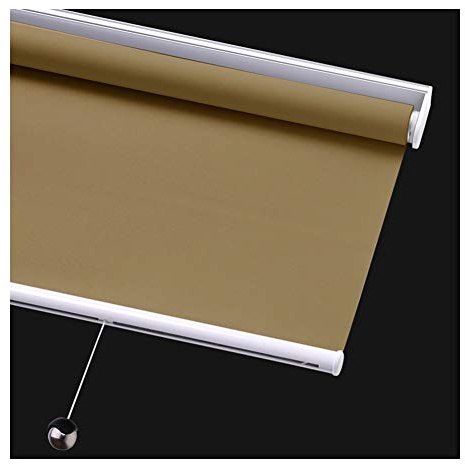 Estor enrollable automático con resorte para oficina, baño, balcón, impermeable y personalizable en 4 colores, latón, 90 x 120 cm