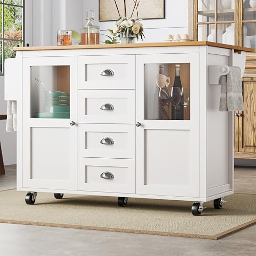 Isola da cucina 120x73(45) x93 cm Carrello da pranzo estraibile con portasciugamani portaspezie ripiani regolabili mobile buffet con ante cassetti credenza bianca